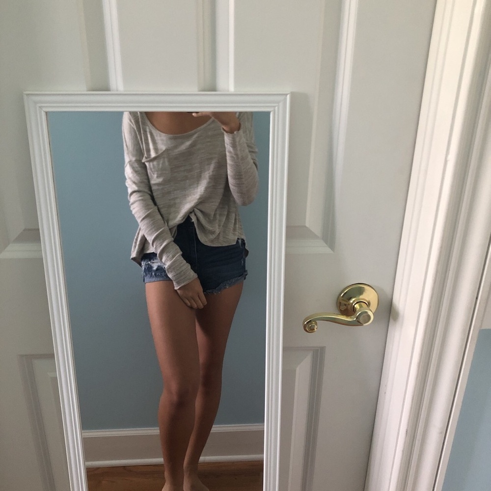 wide neck hollister sweater